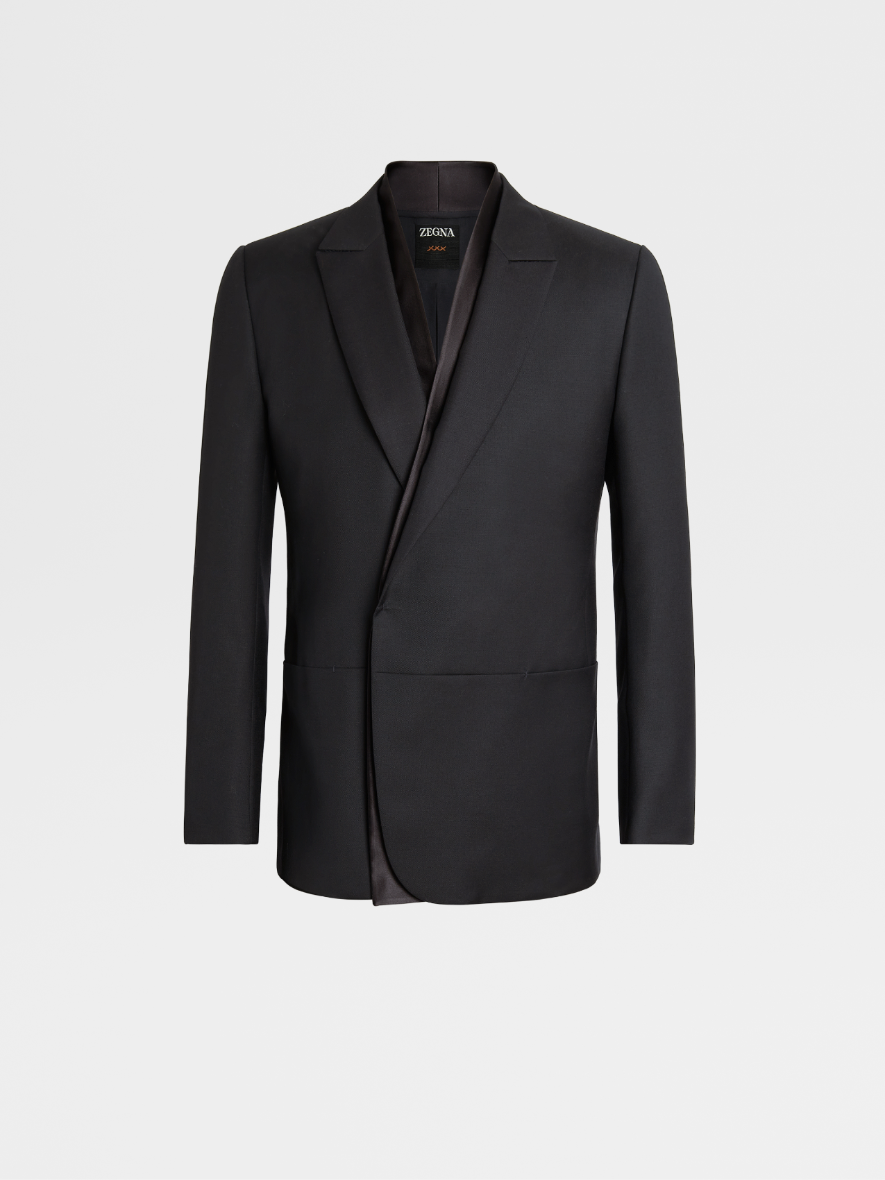 Black Wool and Mohair Evening Jacket